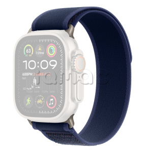 49мм Ремешок Trail Loop синего цвета, отделка из натурального титана, для Apple Watch Ultra