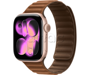Купить Apple Watch Series 11 // 42мм GPS // Корпус из алюминия цвета "розовое золото", браслет карамельного цвета, с магнитной застежкой