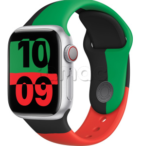 Купить Apple Watch Series 9 // 41мм GPS+Cellular // Корпус из алюминия серебристого цвета, спортивный ремешок цвета Black Unity