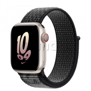 Купить Apple Watch Series 8 // 41мм GPS + Cellular // Корпус из алюминия цвета "сияющая звезда", спортивный браслет Nike цвета "черный/снежная вершина"