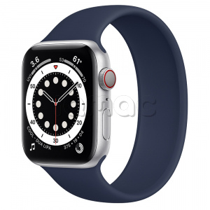 Купить Apple Watch Series 6 // 44мм GPS + Cellular // Корпус из алюминия серебристого цвета, монобраслет цвета «Тёмный ультрамарин»
