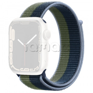 45мм Спортивный браслет цвета «Синий омут/зелёный мох»  для Apple Watch