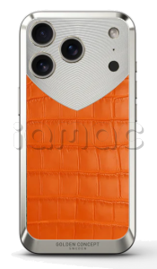 Чехол Golden Concept для iPhone 17 Pro, Magnetic Shield, Alligator Edition - Matte Orange 