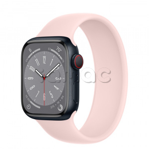 Купить Apple Watch Series 8 // 41мм GPS + Cellular // Корпус из алюминия цвета "темная ночь", монобраслет цвета "розовый мел"