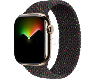 Купить Apple Watch Series 11 // 42мм GPS+Cellular // Корпус из титана золотого цвета, плетеный монобраслет цвета Unity Rhythm