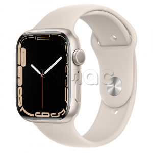 Купить Apple Watch Series 7 // 45мм GPS // Корпус из алюминия цвета «сияющая звезда», спортивный ремешок цвета «сияющая звезда»