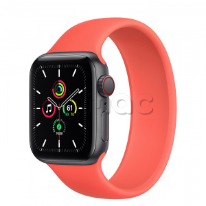 Купить Apple Watch SE // 40мм GPS + Cellular // Корпус из алюминия цвета «серый космос», монобраслет цвета «Розовый цитрус» (2020)