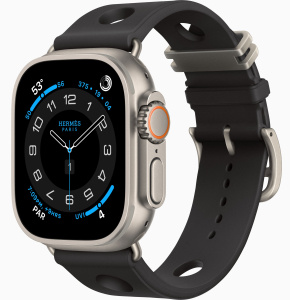 Apple Watch Hermès Ultra 4 (2026) // 49мм GPS+Cellular // Корпус из титана, браслет Scub’H Diving цвета Noir