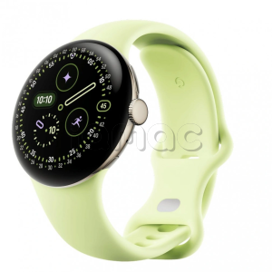 Купить Google Pixel Watch 4 Wi-Fi+Cellular, золотой корпус 41 mm, спортивный ремешок цвета лемонграсс (Lemongrass)