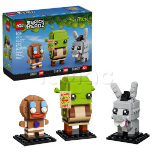 Конструктор Lego BrickHeadz:Shrek, Donkey & Gingy Figures (40923)