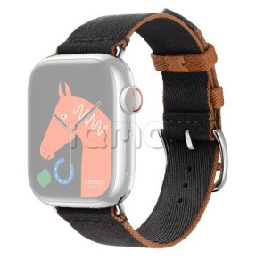 41мм Ремешок Hermès Twill Jump Single (Simple) Tour цвета Noir/Gold для Apple Watch