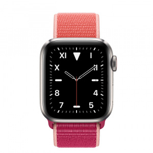 Купить Apple Watch Series 5 // 40мм GPS + Cellular // Корпус из титана, спортивный браслет цвета «сочный гранат»