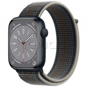 Купить Apple Watch Series 8 // 45мм GPS // Корпус из алюминия цвета "темная ночь", спортивный браслет цвета "темная ночь"