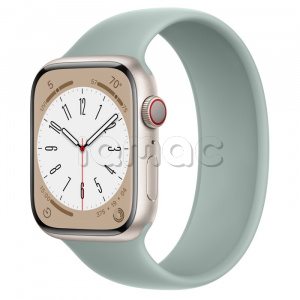 Купить Apple Watch Series 8 // 45мм GPS + Cellular // Корпус из алюминия цвета "сияющая звезда", монобраслет цвета "суккулент"