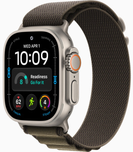 Apple Watch Ultra 4 (2026) // 49мм GPS+Cellular // Корпус из титана, ремешок Alpine Loop темно-оливкового цвета