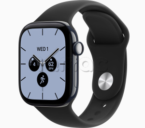 Купить Apple Watch Series 12 // 42мм GPS+Cellular // Корпус из керамики синего цвета, спортивный ремешок черного цвета