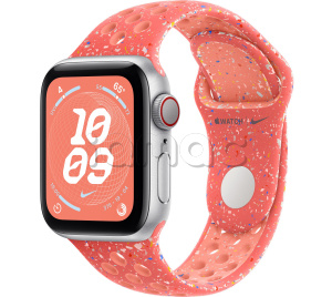 Купить Apple Watch SE // 40мм GPS+Cellular // Корпус из алюминия серебристого цвета, спортивный ремешок Nike цвета «Волшебный уголек» (2024)