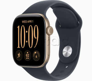 Купить Apple Watch Series 12 // 42мм GPS // Корпус из алюминия золотого цвета, спортивный ремешок синего цвета