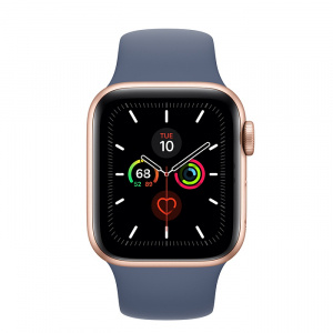 Купить Apple Watch Series 5 // 40мм GPS // Корпус из алюминия золотого цвета, спортивный ремешок цвета «морской лёд»