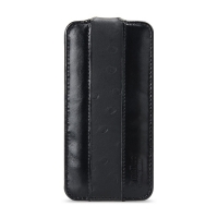 Чехол Melkco для iPhone 5C Leather Case Jacka Type Limited Edition Vintage Black/ Ostrich Print Pattern - Bitumen Black