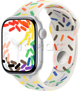 Купить Apple Watch Series 10 // 46мм GPS // Корпус из алюминия серебристого цвета, спортивный ремешок цвета Pride Edition