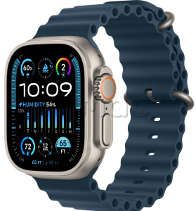 Купить Apple Watch Ultra 2 // 49мм GPS + Cellular // Корпус из титана, ремешок Ocean Band синего цвета