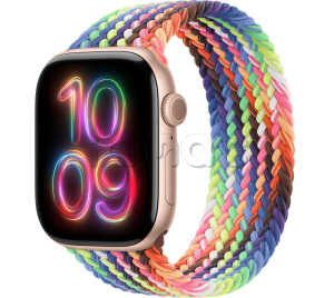 Купить Apple Watch Series 11 // 42мм GPS // Корпус из алюминия цвета "розовое золото", плетеный монобраслет цвета Pride Edition