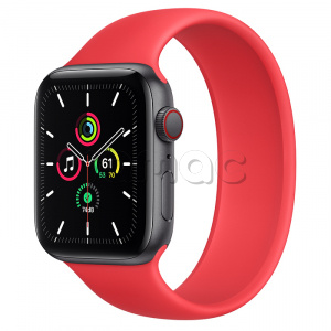 Купить Apple Watch SE // 44мм GPS + Cellular // Корпус из алюминия цвета «серый космос», монобраслет цвета (PRODUCT)RED (2020)