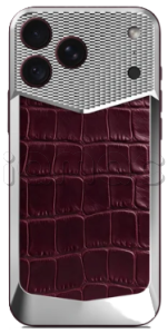 Магнитная накладка Golden Concept Magnetic Shield для iPhone 18 Pro Max, Alligator Edition (Burgundy)