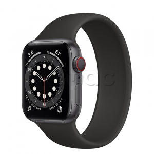 Купить Apple Watch Series 6 // 40мм GPS + Cellular // Корпус из алюминия цвета "серый космос", монобраслет черного цвета