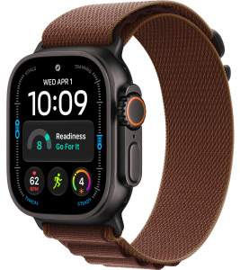 Apple Watch Ultra 4 (2026) // 49мм GPS+Cellular // Корпус из черного титана, ремешок Alpine Loop бордового цвета