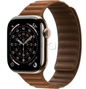 Купить Apple Watch Series 11 // 46мм GPS+Cellular // Корпус из титана золотого цвета, браслет карамельного цвета, с магнитной застежкой