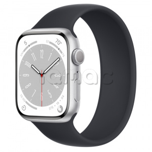 Купить Apple Watch Series 8 // 45мм GPS // Корпус из алюминия серебристого цвета, монобраслет цвета "темная ночь"