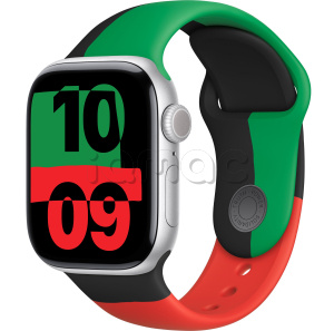 Купить Apple Watch Series 10 // 42мм GPS // Корпус из алюминия серебристого цвета, спортивный ремешок цвета Black Unity