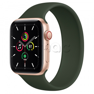 Купить Apple Watch SE // 44мм GPS + Cellular // Корпус из алюминия золотого цвета, монобраслет цвета «Кипрский зелёный» (2020)
