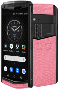 Vertu Aster P Gothic Titanium Peach Pink Lizard