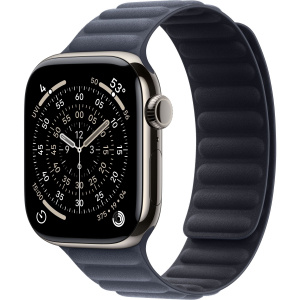 Apple Watch Series 11 // 46мм GPS+Cellular // Корпус из титана нейтрального цвета, браслет цвета "морской синий", с магнитной застежкой