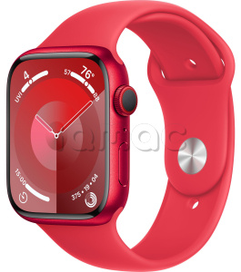 Купить Apple Watch Series 9 // 45мм GPS+Cellular // Корпус из алюминия цвета (PRODUCT)RED, спортивный ремешок цвета (PRODUCT)RED