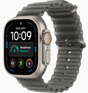 Apple Watch Ultra 4 (2026) // 49мм GPS+Cellular // Корпус из титана, ремешок Ocean Band прозрачно-черного цвета