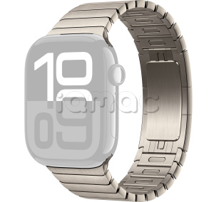 42мм Блочный браслет из нержавеющей стали натурального цвета для Apple Watch