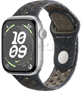 Купить Apple Watch Series 10 // 46мм GPS (Custom) Корпус из алюминия серебристого цвета, спортивный ремешок Nike цвета "Полуночное небо"