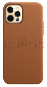 Кожаный чехол MagSafe для iPhone 12 Pro, золотисто-коричневый цвет