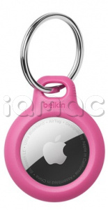 Брелок с кольцом для ключей Belkin для AirTag, розовый цвет