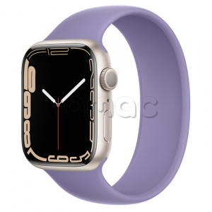 Купить Apple Watch Series 7 // 45мм GPS // Корпус из алюминия цвета «сияющая звезда», монобраслет цвета «английская лаванда»