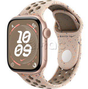 Купить Apple Watch Series 10 // 42мм GPS (Custom) Корпус из алюминия цвета "розовое золото", спортивный ремешок Nike цвета "Пустынный камень"