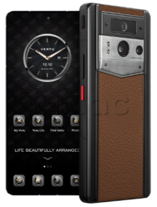 Телефон Vertu METAVERTU 2 Max, 1Tb, черный корпус (Silver), Calf Leather (Caramel Brown/Карамельно-коричневый)