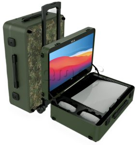 Портативный игровой кейс с монитором POGA Lux для Playstation 5 (только кейс, без консоли) (Camouflage)