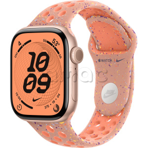 Купить Apple Watch Series 11 // 46мм GPS // Корпус из алюминия цвета "розовое золото", спортивный ремешок Nike цвета "альпийский розовый"