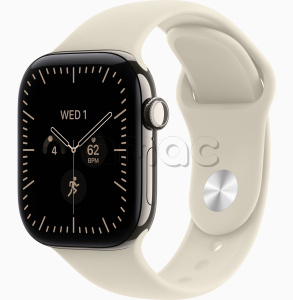 Купить Apple Watch Series 12 // 46мм GPS+Cellular // Корпус из титана натурального цвета, спортивный ремешок песочного цвета