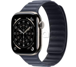 Купить Apple Watch Series 11 // 42мм GPS+Cellular // Корпус из титана нейтрального цвета, браслет цвета "морской синий", с магнитной застежкой